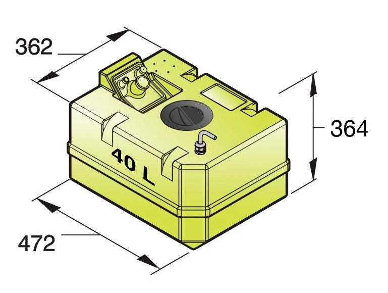 Färskvattensystem, vattendunk typ WTANKC