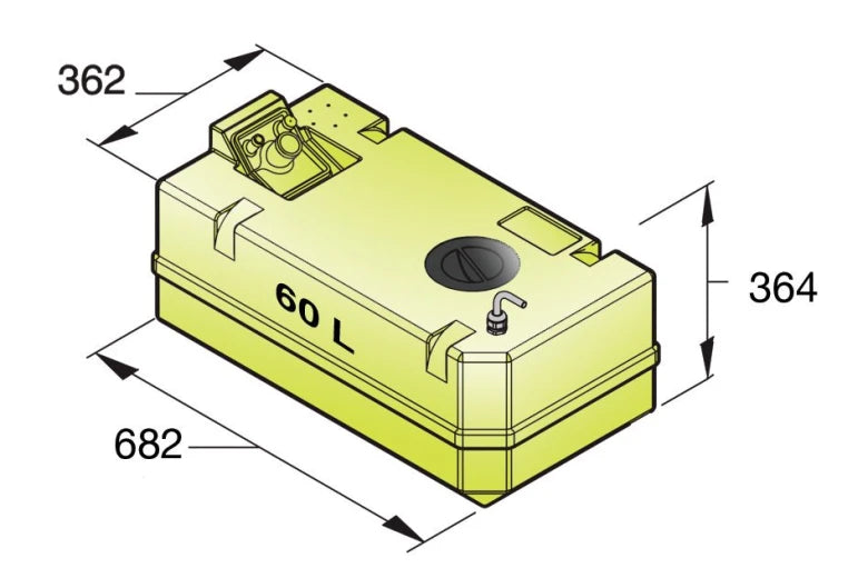 Färskvattensystem, vattendunk typ WTANKC