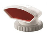 Däcksventilator i silikon med röd insida (Inkl. gängad ring / monteringsring)