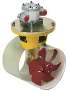 Hydraulisk bogpropeller 410 kgf inkl. hydraulmotor 22 kw vid 1600 rpm, 45 cm³/varv, 180 bar, exkl. pump.