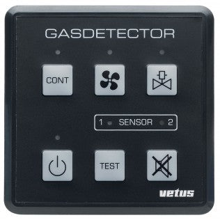 Gasdetektor, 12/24 V, inkl. givare och kabel