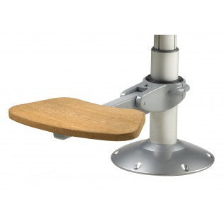 Fotstöd, justerbart med möjlighet att vinkla, för D. 80 och 100 mm, skall kompletteras med adapter nedan