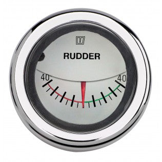 Roderlägesindikator, vit, 12/24 V, håltagningsmått. Ø 52 mm (exkl. givare)