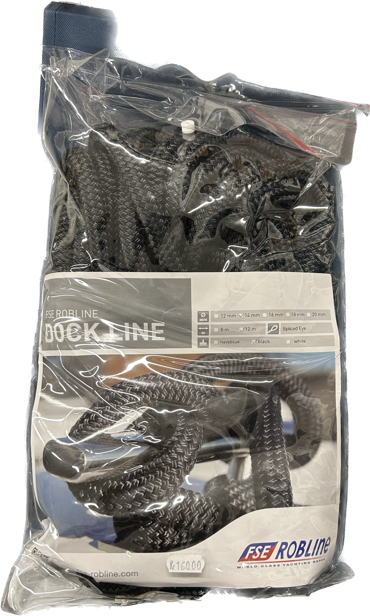 FSE Robline Dock Line - 14mm - 12m Svart