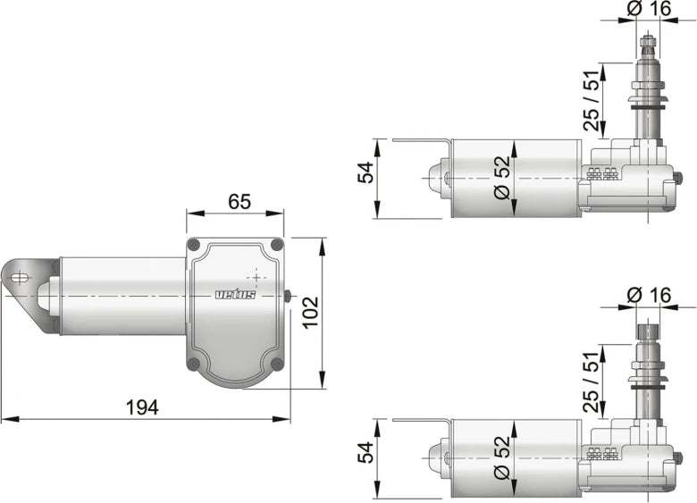 Torkarmotor typ RW och DIN