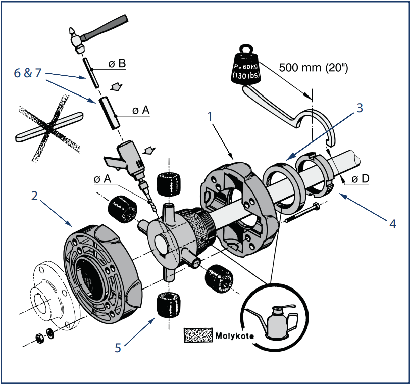 Set : roll pin 5x60 (2)